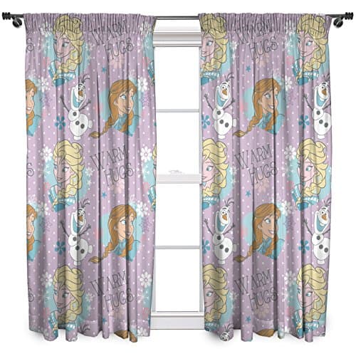 Image of Disney 54-inch Frozen Crystal Curtains