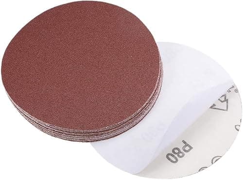 Image of TA-VIGOR 15Pcs 125mm PSA Sanding Discs, 80 Grit 5 Inch Self Adhesive Stickyback Sandpaper Discs, Aluminum Oxide Sandpaper for DA Sander, Sand Automotive Car Paint, Wood, Metal