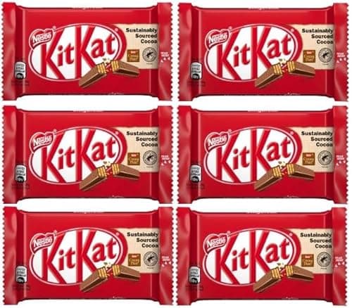 Image of Kit Kat 4-Finger Milk Chocolate Bars 41.5g (6 Pack) - Classic Taste, Delicious and Perfect for Sharing! Gift for Easter, Birthdays and more. Have a Break, Have a Kit Kat. Sold by Swiss+