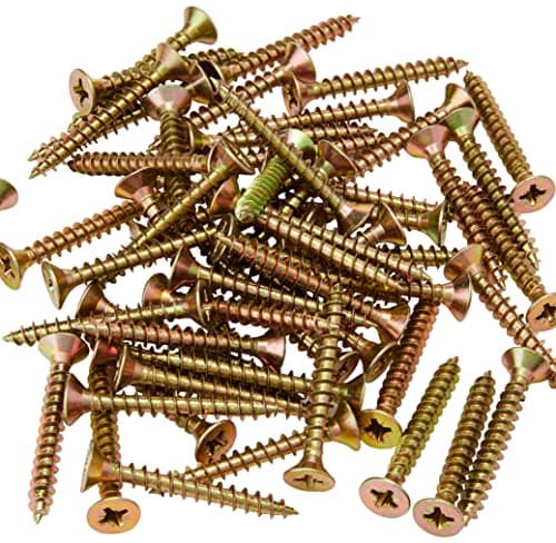 Image of ForgeFix Multi-Purpose Single Thread Screws | 5.0 x 40mm | Zinc Yellow Passivated | Box 200