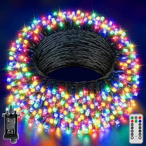 Image of Hopexy Fairy Lights Outdoor, 20m 200 LEDs Waterproof Fairy Lights Plug in, Multicolour String Lights Mains Powered/Remote/8 Modes/Timer/Indoor/Outside Lights for Garden Party Decorations
