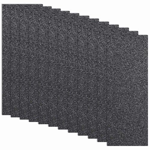 Image of Epehio 12Pcs Sandpaper 180 Grits, Wet And Dry Sandpaper For Cars Metal Plastic Wood Walls, 9x3.6 Inch Medium Grits Sandpaper Sheets for Automotive Polishing & DIY Projects
