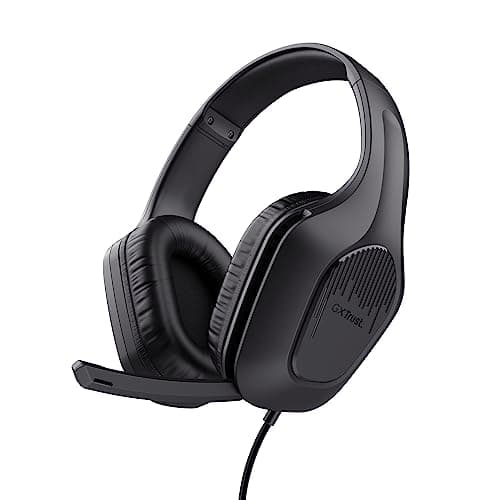 Image of Trust Gaming GXT 418 Rayne Lightweight Gaming Headset for PC Xbox PS4 PS5 Switch Mobile, 3.5 mm Jack, 2m Cable, 50mm Drivers, Foldaway Microphone, Over-Ear Wired Headphones, Black