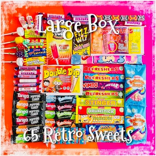 Image of Retro Sweets Gift Box up to 1.4KG | Personalised Hamper filled with Pick N Mix (Large)