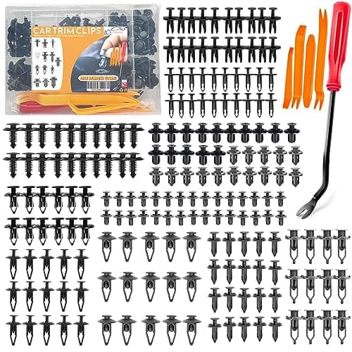 Image of Xtremeauto Car Clips Set 229pc With Tools - Trim Box, Assorted Plastic Fasteners, Body Fasteners With 5 Removal Tools, Expansion Bumper Clips, Interior Fittings