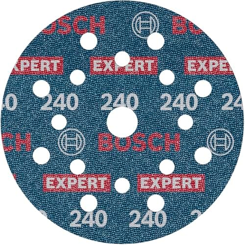 Image of Bosch 50x EXPERT O780 Foil Sanding Disc, 125 mm (for Hardwood, Paint on wood, Ø 125 mm, Grit 240, Professional Accessory Random Orbital Sander)