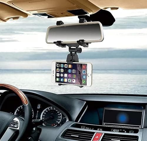 Image of K-S-Trade Car Holder For Asus ROG Phone 6 Batman Edition Sna Smartphone Holder Rearview Mirror Mount Compatible With Asus ROG Phone 6 Batman Edition Snapdragon Black Mirror Bracket Car Holder Black 1x