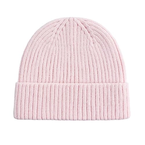 Image of NiCola Knitted Winter Beanie Hat, Hat Winter, Hats, Comhats Pink Warm Cuffed Stretchy Soft Daily, Womens Women
