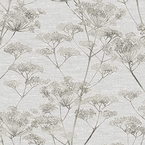 Image of Boutique Grey Serene Seedhead Floral Wallpaper | Paste the Wall | Grey Floral | Eco-Friendly
