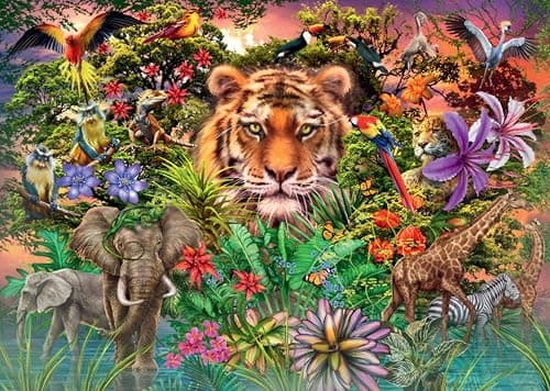 Image of Ravensburger Jungle Tiger 1000 Piece Jigsaw Puzzles for Adults and Kids Age 12 Years Up