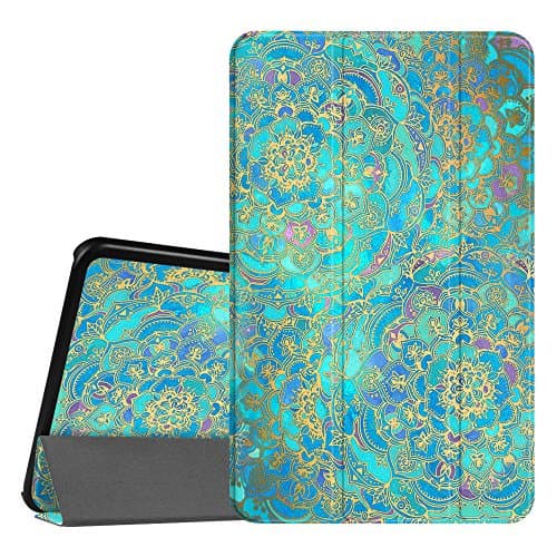Image of FINTIE SlimShell Case for Samsung Galaxy Tab A 10.1 2016 (SM-T580 / T585), Super Thin Lightweight Stand Cover with Auto Sleep/Wake Feature, Shades of Blue