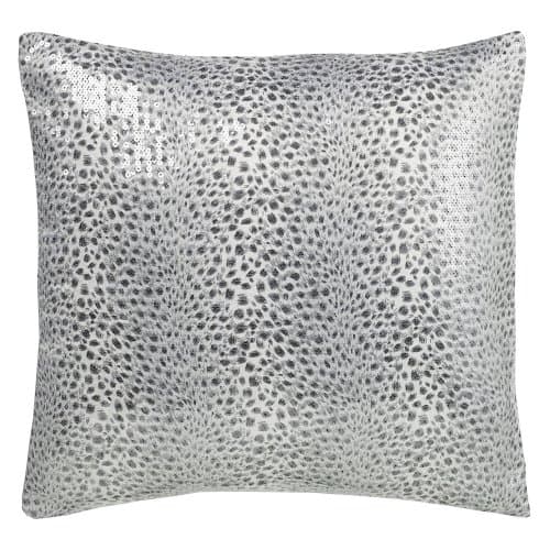 Image of Leopard print Silver sequin filled cushion 45cm x 45cm Brand New design by Kylie Minogue at home