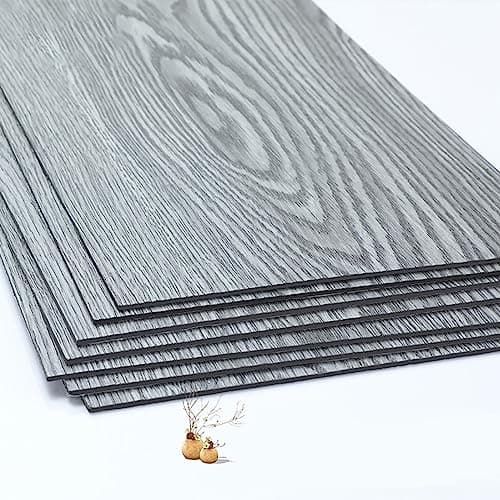 Image of 36pcs/5.02㎡ Self Adhesive Floor Planks Lino Flooring with Grey Wood Effect Floor Tiles Self Adhesive 2.0 mm Thick for Kitchen Living Room and Bathroom Floor Planks(5.02㎡,Grey)