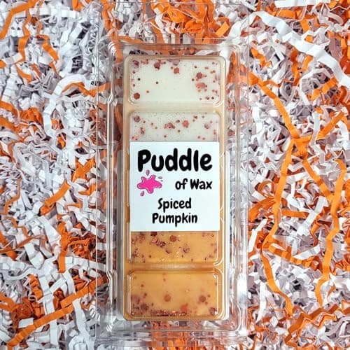 Image of Puddle of Wax - Spiced Pumpkin Soy Wax Melt Snap Bar - 50g - Halloween Scent - Vegan Friendly - Made in the UK