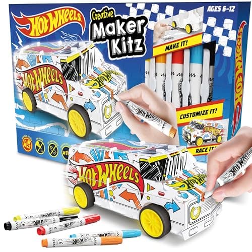 Image of BLADEZ Hot Wheels Custom Super Van, Make Your Own Kit with Pull Back Motors & Stunt Ramp – DIY Craft Set for Kids 6-12, Creative Play, Arts and Crafts for Kids, Toy Cars, Maker Kitz Toyz