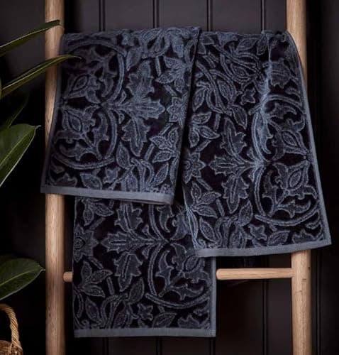 Image of Morris & Co William St James Bath Towel In Blue (70x130cm)