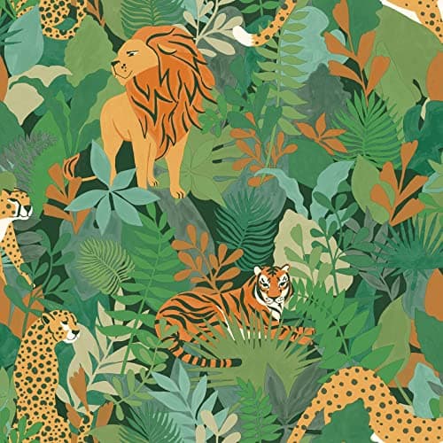 Image of Holden Animal Kingdom Wallpaper Exotic Tropical Jungle Multi/Green 13071