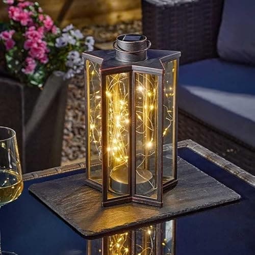 Image of Smart Garden Solar Powered Firefly Star Lantern, Bronze Effect, (1080076)