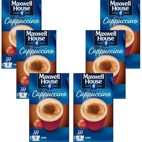 Image of Ground Coffee Bundle with Maxwell House Cappuccino (8 Sachets) 93.6g - 6 Pack | Suitable For Vegetarians.