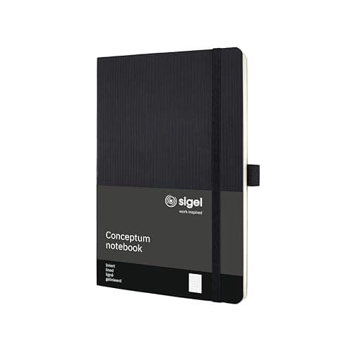 Image of Sigel CONCEPTUM A5 Lined Softcover Notebook - Black