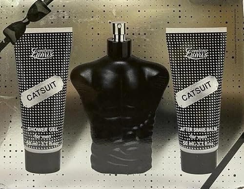 Image of Catsuit Eau De Parfum Gift Set for Men | 3-Pack Grooming Kit with Perfume, Shower Gel & Aftershave Balm | Long Lasting Fragrance | 100ml by Modaleo