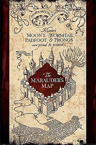 Image of Pyramid International "The Marauders Map Harry Potter" Maxi Poster, Multi-Colour, 61 x 91.5 x 1.3 cm