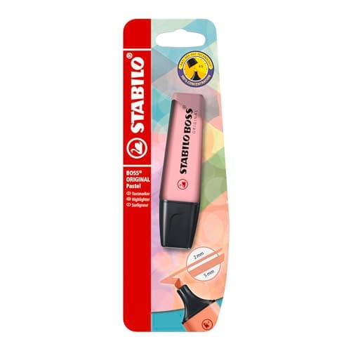 Image of STABILO BOSS ORIGINAL Pastel - Highlighter - Pack of 1 - Pink Blush