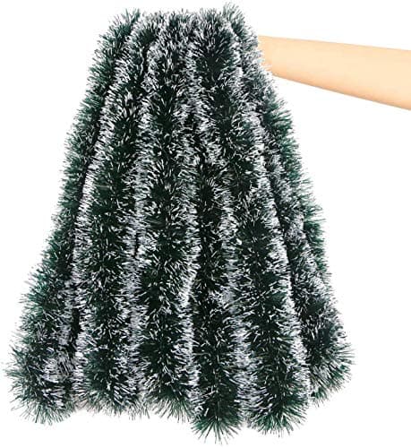 Image of LOKIPA 10M Chunky Christmas Tinsel Garland with for Christmas Tree and Home Decorations