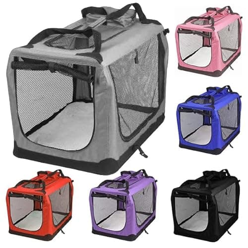 Image of Petbarn Portable Soft Fabric Pet Carrier Folding Dog Cat Puppy Travel Transport Bag (Medium, Grey)