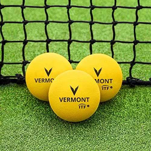 Image of Vermont Foam Mini Red Tennis Balls – ITF Approved Stage 3 Mini Red Tennis Balls | High-Density Cut Foam Balls - Multi-Pack Options (90mm (Practice), Pack of 12)