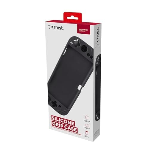 Image of GXTrust 1253 Nintendo Switch 2 Protective Case, Silicone Grip Case with Textured Design, Anti-Dust Shock-Absorption Scratch Resistant Protector Cover for Switch 2 Consoles, Black