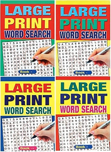 Image of WF Graham Set of 4 Large Print A5 Size 74 Pages Word Search Puzzle Books