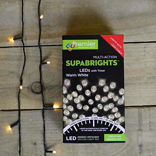Image of 480 LED (38.3m) Premier Supabright LED Christmas Lights with Timer - Warm White