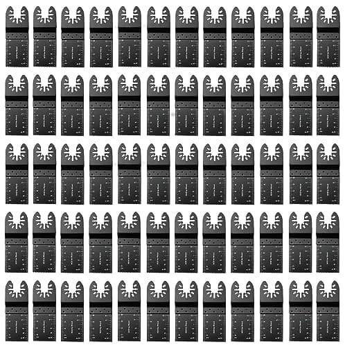 Image of Goysen 60Pcs Oscillating Tool Blades Professional Universal Oscillating Saw Blades Quick Release Multi Tool Blades Compatible with Fein Multimaster, Milwaukee, Makita, Ryobi, Rockwell, Bosch