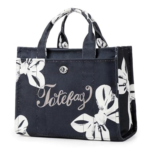 Image of HiTotes Small Cherry Tote Bag for Women Canvas Hobo Handbag Bow Crossbody Purse with Adjustable Strap for Daily Use