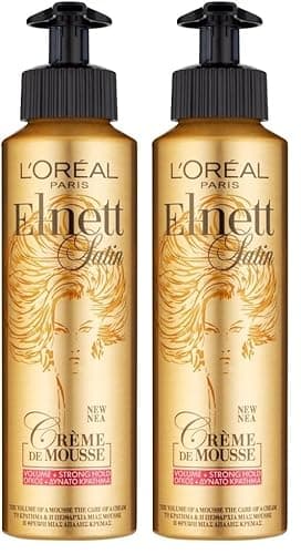 Image of L'Oréal Elnett Crème De Mousse Volume Strong Hold, 200ml (Pack of 2)