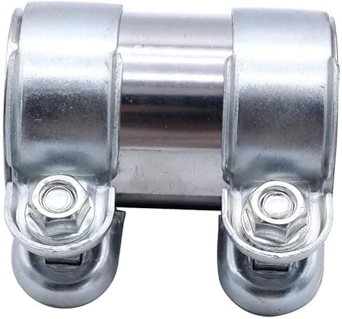 Image of 1 PC SHLPDFM Silver 55 x 95mm Compatible with Audi VW Seat Skoda Exhaust Pipe Sleeve Connector Clamp 1K0253141M Universal