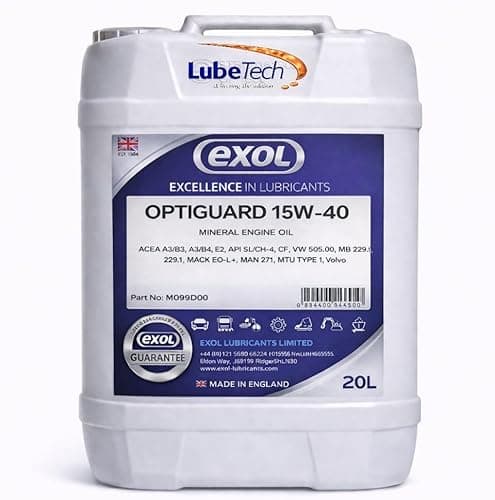 Image of EXOL OPTIGUARD 15W40 20LTR, A HIGH SPECIFICATION MINERAL 15W40 ENGINE OIL MEETING ACEA A3/B3, A3/B4, E2, API CH-4/S