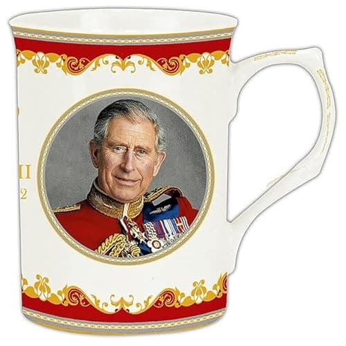 Image of Lesser & Pavey King Charles III Coronation Mug Boxed, Gold,red,white, (LP18220)