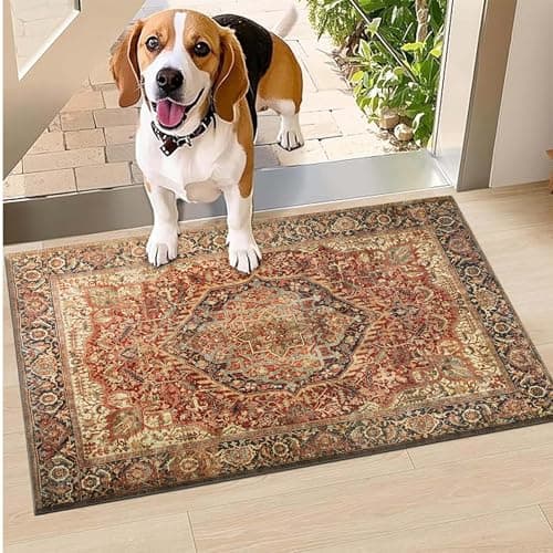 Image of Hafaa Door Mat Indoor Outdoor 60 x 110 cm – Majestic Super Soft Non Slip Mat Machine Washable Doormat Water Absorbent Floor Mats Heavy Duty Entrance Rug