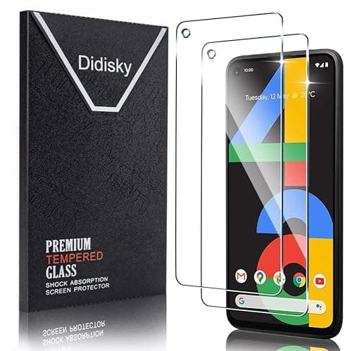 Image of Didisky Tempered Glass Screen Protector for Google Pixel 4a 4G 5.8 inchs (Not For Pixel 4A 5G), [2 Pack] Screen Protector,Soft Touch,Easy to Clean,Easy to Install,Transparent