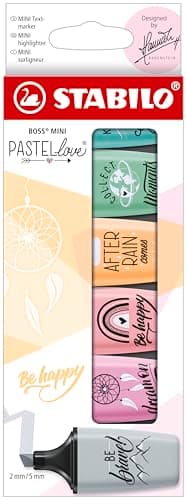 Image of STABILO Highlighter BOSS MINI Pastellove - Pack of 6 - Assorted Colours