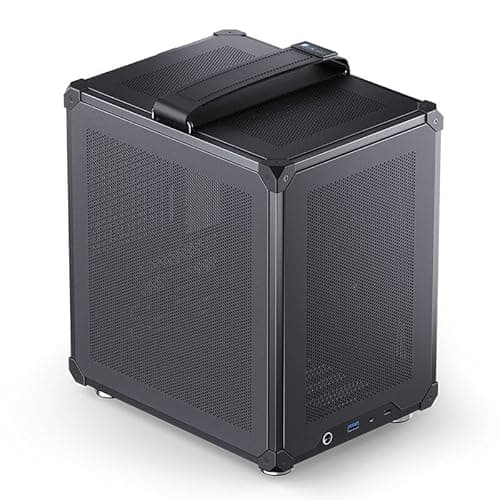 Image of Jonsbo C6-ITX PC Case Mini-Tower Black - Compact, Mini-ITX, GPUs up to 255mm, CPU Cooler up to 75mm, Up to 3 Fans, USB-C Front I/O