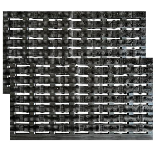 Image of Lifestyle comfort ltd LSC LATTICE Rubber Door Mat Heavy Duty Non Slip Large Entrance Front Door Mat for Indoor & Outdoor Use Dirt Scraper Garden & Playground Matting (43 x 75 cm) (PACK OF 2)