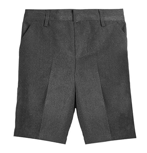 Image of L S U Boys School Shorts 2/3 Years to 7/8 Years Pull UP & 8/9 Years to 16/17 Years Zip+Clip Summer School Shorts Kids Uniform Grey. (UK, Age, 16 Years, 17 Years, Regular, Grey)