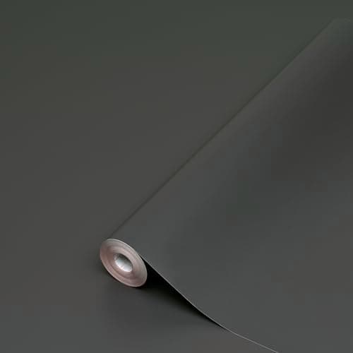 Image of d-c-fix vinyl wrap - satin matte anthracite - 90 cm x 2,1 m - self adhesive wallpaper & sticky back plastic roll for furniture, kitchen worktops & cupboards – decorative contact paper film
