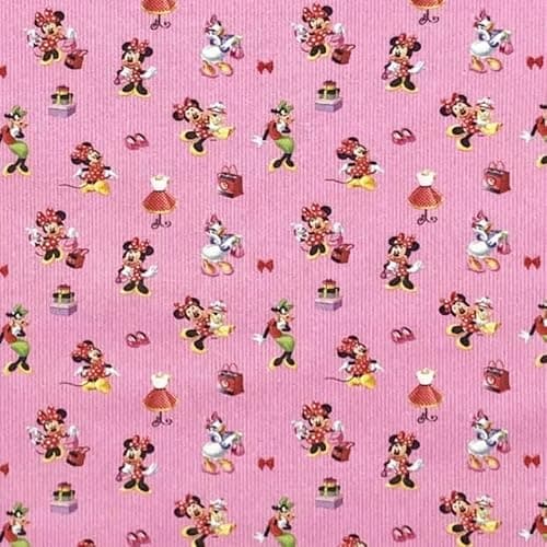 Image of Disney Minnie and Friends Fabric by 0.5 Metres 140cm Wide 100% Cotton Digital Craft Fabric Material for Crafts, Quilting, Children's Dressmaking, Sewing, Patchwork