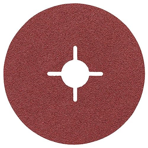 Image of BOSCH 2608605467 115MM X 22.23MM P80 ALUM OXIDE FIBRE SANDING DISCS FOR METAL