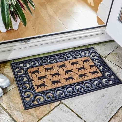Image of Garden Mile® Assortment Of Non Slip Doormats Entry Hallway Natural Coir Indoor Outdoor Welcome Door Mats Multiple Designs Decoir Easy Clean (CATS!, 53 x 23cm)