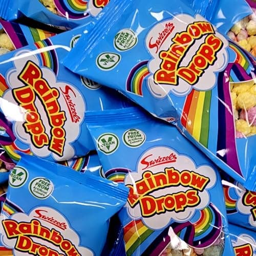 Image of Swizzels Retro Individually Wrapped Sweets | Bulk Box Assorted Sweet Pick and Mix Selection | For Parties, Gifts, Sharing, Seasonality, Special Events (Swizzels Rainbow Drops x 10)